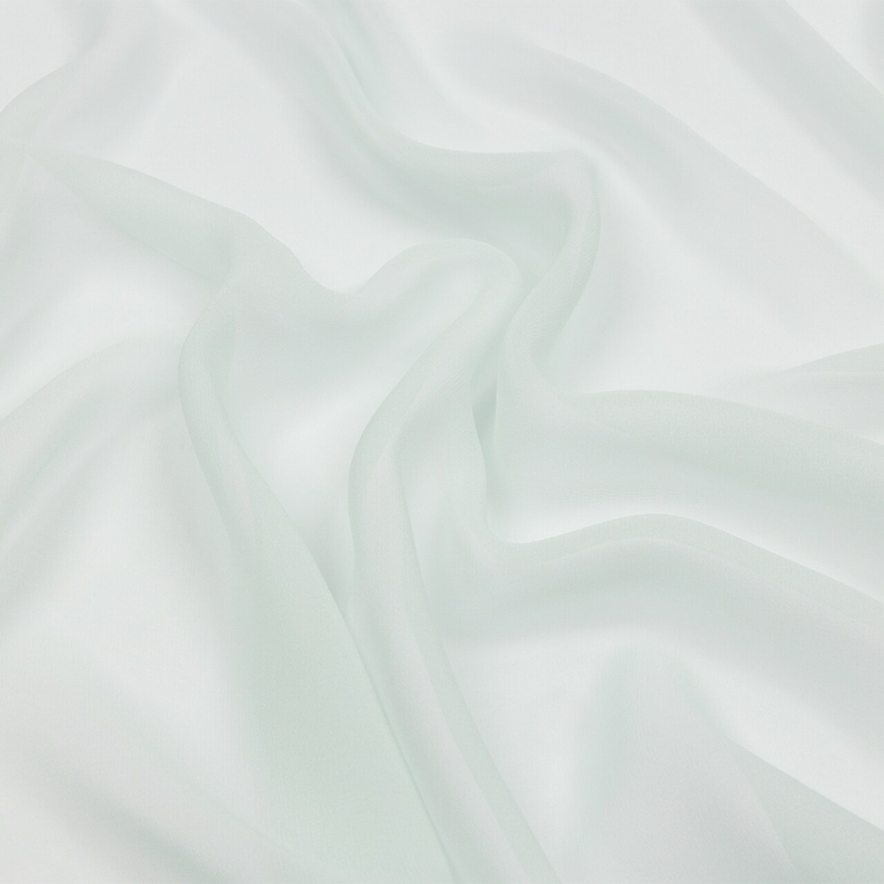1 Yard Morning Mist Silk Chiffon Sheer Lightweight Fabric for Dresses Scarves and Overlays, 44 Inches Width